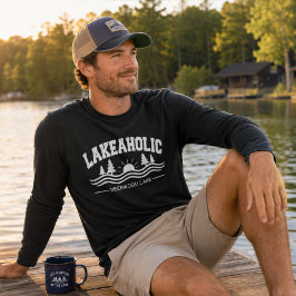 Camiseta Triblenda Divertido Lakeaholic Deerwood Lake Clásico Vida en