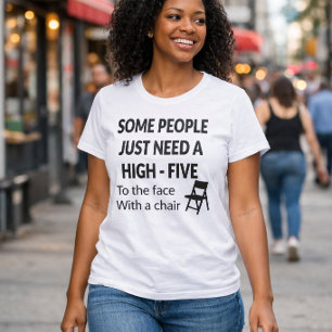 Camiseta Triblenda Divertido Necesito Un Cinco Altos En La Cara Con U