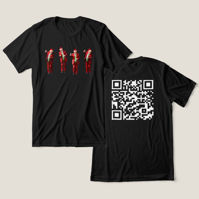 Camiseta Triblenda Divertido presidente de QR Trump 45 47 código de b (Diseño Anverso y Reverso)