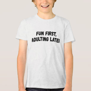 Camiseta Triblenda Divertido primer adulto después