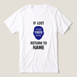 Camiseta Triblenda Divertido Si se pierde, vuelva a la foto personali