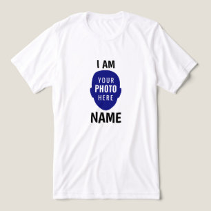 Camiseta Triblenda Divertido Soy Foto Personalizada de Cara y Nombre