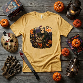 Camiseta Triblenda Diviértete diciendo Boop! Gato de terror Selfie Má