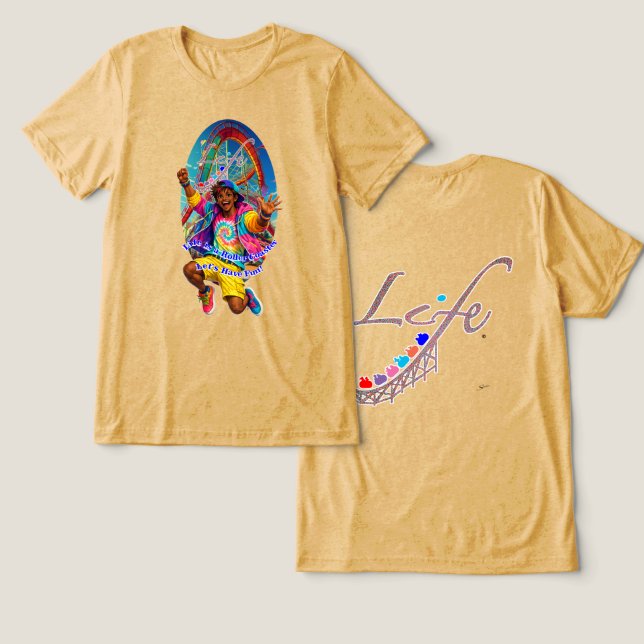 Camiseta Triblenda ¡Divirtámonos! (Diseño Anverso y Reverso)