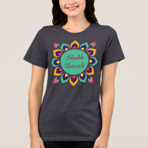Camiseta Triblenda Diwali Deepa Rangoli contemporáneo