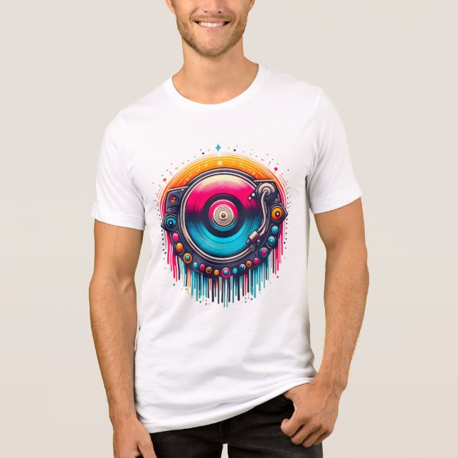 Camiseta Triblenda DJ Vinyl Vibes (Anverso)