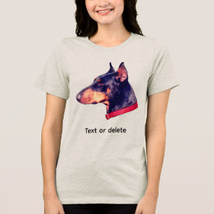 Camiseta Triblenda Doberman Pinscher Cara Personalizada