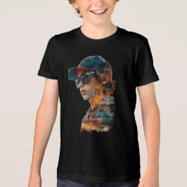 Camiseta Triblenda Doble exposición de vibraciones urbanas