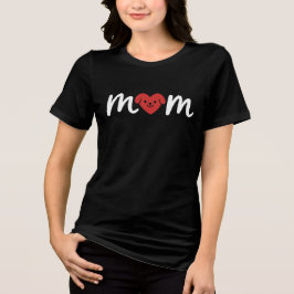 Camiseta Triblenda Dog Heart Mom Minimalist Love