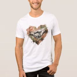 Camiseta Triblenda Dog Lover Human Animal Bond Watercolor Heart