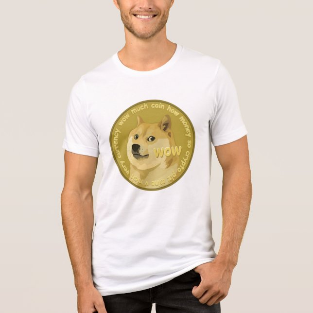 Camiseta Triblenda Dogecoin Wow Doge Moneda De Criptografía (Anverso)