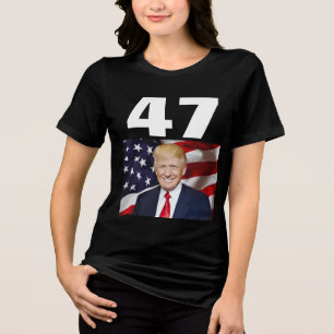 CAMISETA TRIBLENDA DONALD TRUMP 47 - 47º PRESIDENTE T-SHIRTS