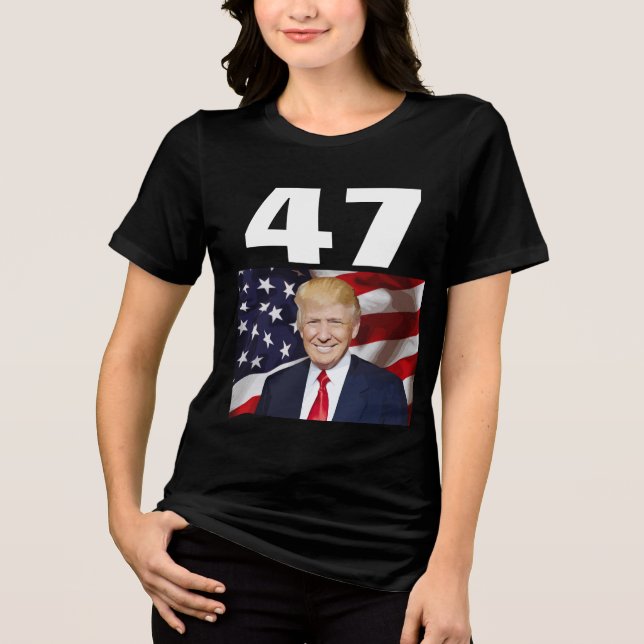 CAMISETA TRIBLENDA DONALD TRUMP 47 - 47º PRESIDENTE T-SHIRTS (Anverso)