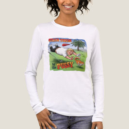 Camiseta Triblenda Donald Trump Chasing a Cat – Political Cartoon