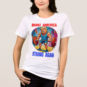 CAMISETA TRIBLENDA DONALD TRUMP - HAGA QUE LOS NAVIDADES SE HAGAN FUE
