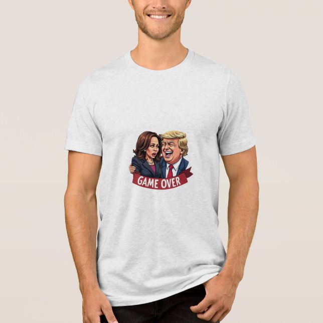 Camiseta Triblenda Donald Trump Kamala harris (Anverso)