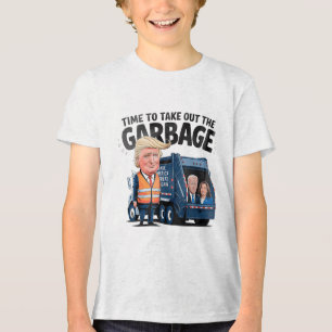 Camiseta Triblenda Donald Trump monta en camión de basura Uni-adulta