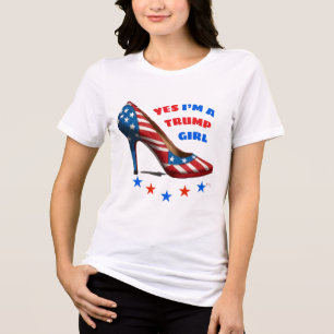 CAMISETA TRIBLENDA DONALD TRUMP- SÍ, SOY CHICA DE TRUMP
