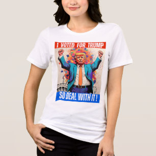 CAMISETA TRIBLENDA DONALD TRUMP - VOTÉ POR TRUMP, ¡ENTONCES, TRAÉGALO