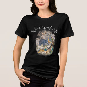 Camiseta Triblenda Donde el salvaje vive libre - Vida silvestre femen
