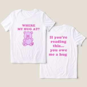 Camiseta Triblenda ¿Dónde está mi abrazo? – Oso de peluche rosa diver