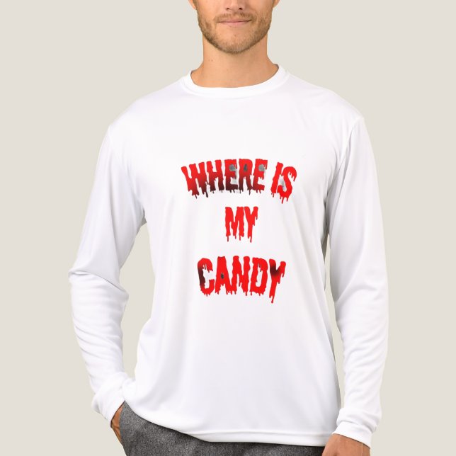 Camiseta Triblenda donde está mi caramelo hambriento de citas horror  (Anverso )