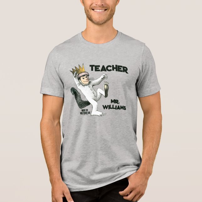 Camiseta Triblenda Donde las cosas salvajes son profesores (Anverso)