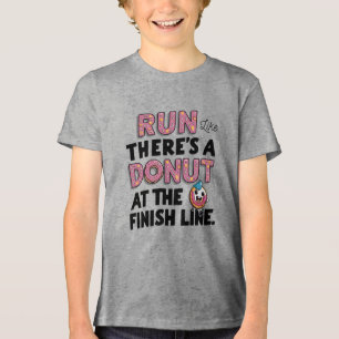 Camiseta Triblenda Donut at the Finish Line Funny Fitness Motivation