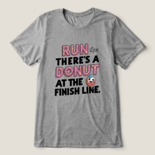 Camiseta Triblenda Donut at the Finish Line Funny Fitness Motivation