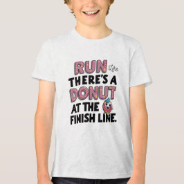 Camiseta Triblenda Donut at the Finish Line Funny Fitness Motivation