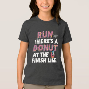 Camiseta Triblenda Donut at the Finish Line Funny Fitness Motivation