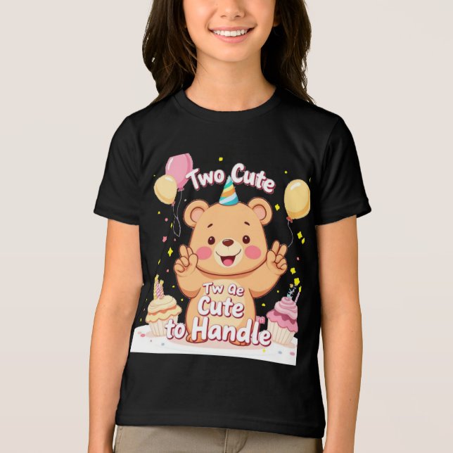 Camiseta Triblenda dos lindos para manejar feliz cumpleaños (Anverso)