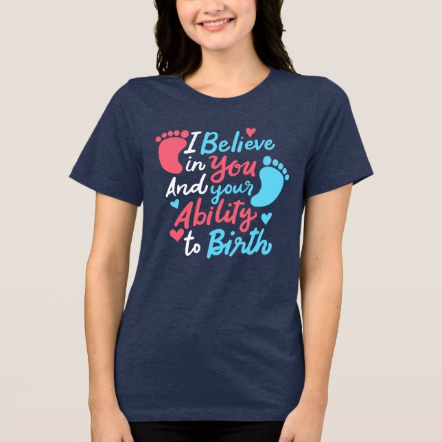 Camiseta Triblenda Doula Midwife Inspirador Saying (Anverso)