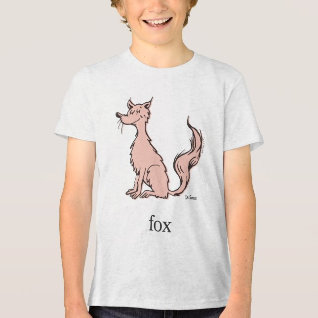 Camiseta Triblenda Dr. Seuss | Zorro Rosa (Anverso)