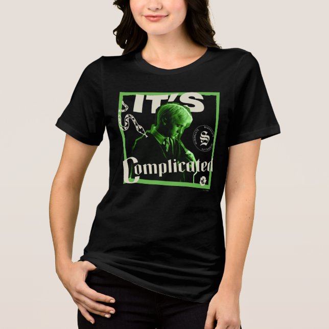 Camiseta Triblenda Draco Malfoy - "It's Complicated" (Anverso)
