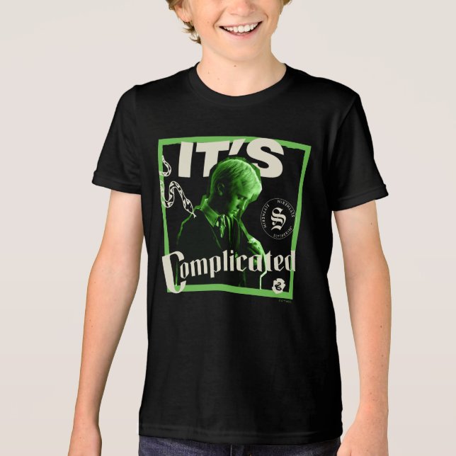 Camiseta Triblenda Draco Malfoy - "It's Complicated" (Anverso)
