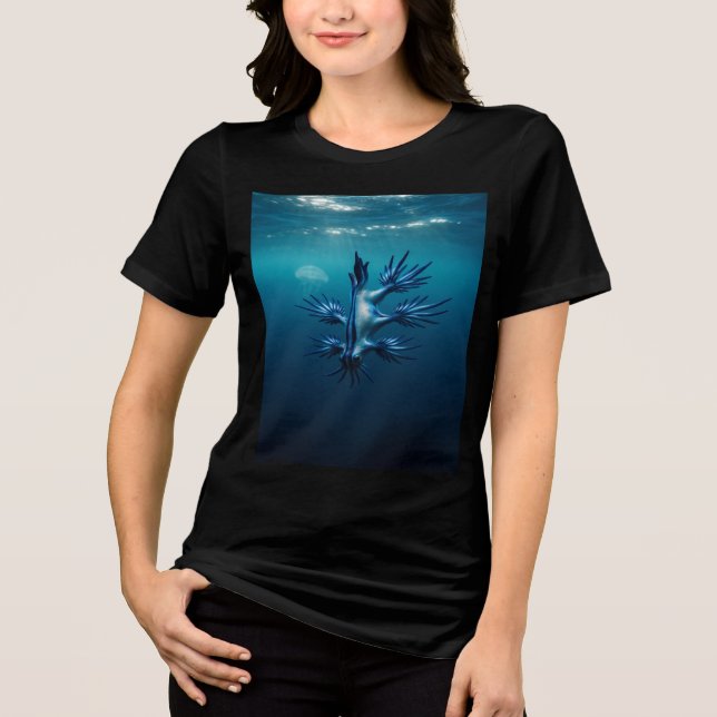 Camiseta Triblenda Dragón azul del mar (Anverso)
