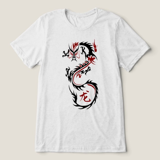 Camiseta Triblenda Dragón chino moderno (Diseño delantero )