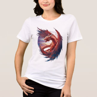 Camiseta Triblenda Dragón de Fuego Majestuoso - Fantasía épica