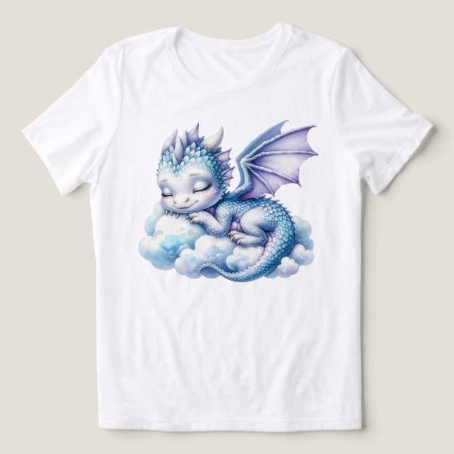 Camiseta Triblenda Dragón durmiente Pastel (Diseño delantero )