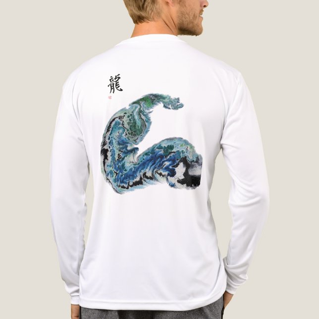 Camiseta Triblenda Dragon in the Waves – Abstract Ocean Energy T-Shir (Reverso )