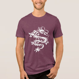Camiseta Triblenda Dragon Stencil Style Cut Out Illustration