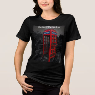Camiseta Triblenda Dramática fotografía de cabina telefónica de viaje