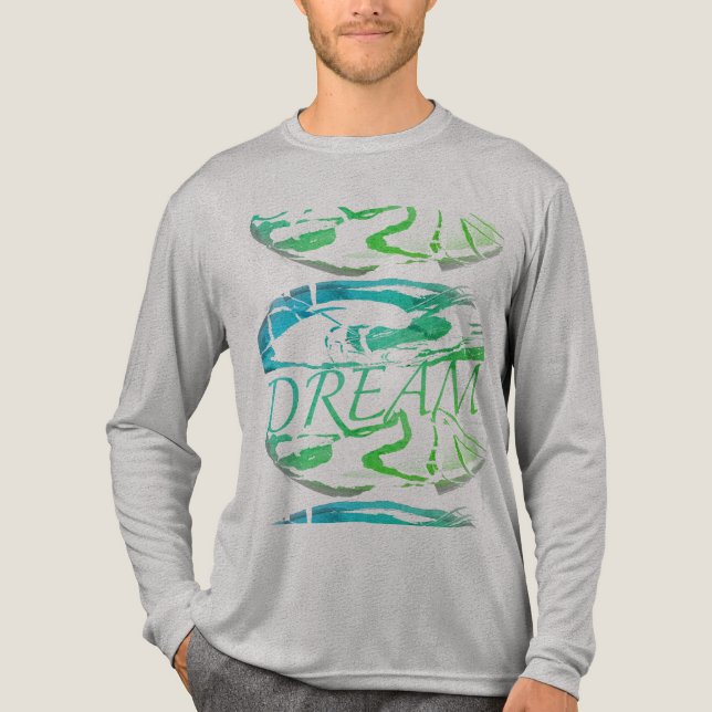 Camiseta Triblenda "Dream" Aqua Light Green Resumen Inspirador (Anverso)