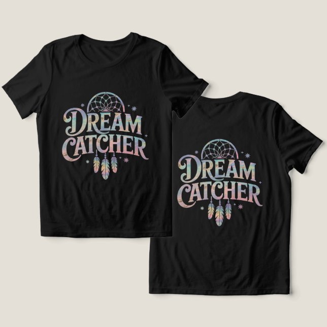 Camiseta Triblenda Dream Catcher - Holografía irlandescente (Diseño Anverso y Reverso)