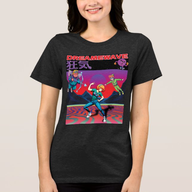CAMISETA TRIBLENDA DREAMWAVE-狂気 (Anverso)