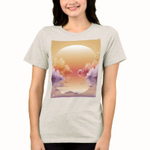 Dreamy Gold Sunset Ilustracion T-Shirt