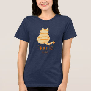 Camiseta Triblenda Ducha de bebé de tía gata gorda naranja linda