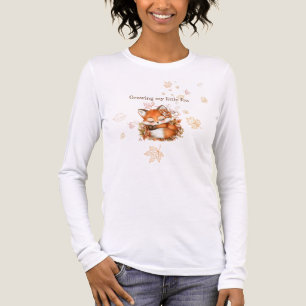Camiseta Triblenda Ducha de Bebé del Zorro Otoñal Acogedor “Mamá a