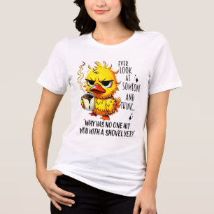 Camiseta Triblenda Duck Mira A Alguien Y Piensa Por Qué Te Ha Golpead